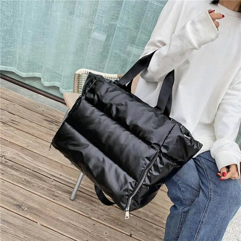 Crossbody Puffer Tote - 6 colors available