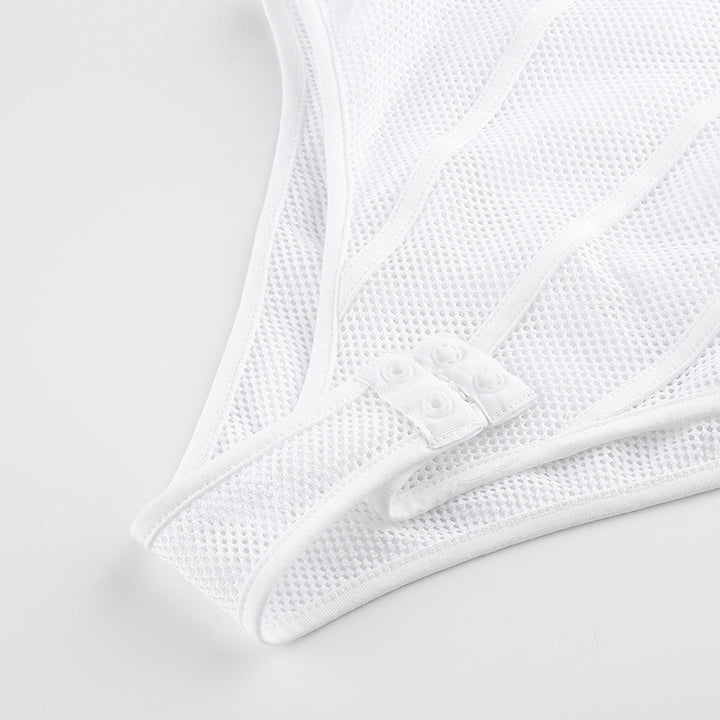 Grid Chain Sling Bottoming Shirt