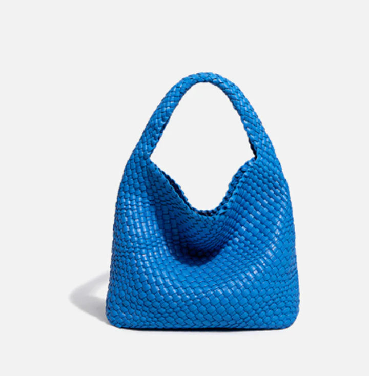 Hand-woven Bucket Soft Leather Bag for Women