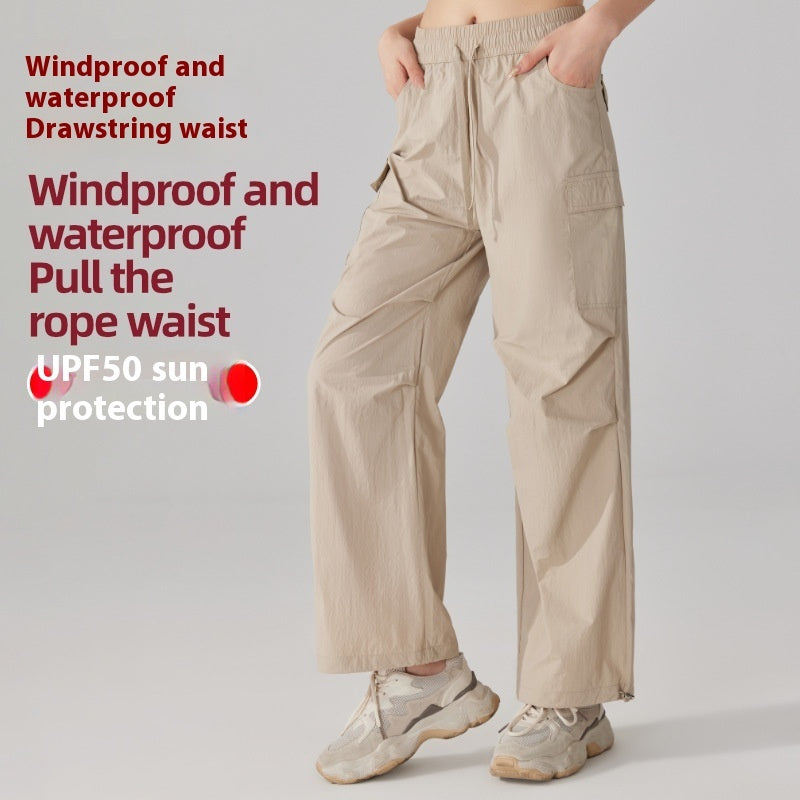 Three-proof Tactical Pants Loose Straight Sports Pants Female