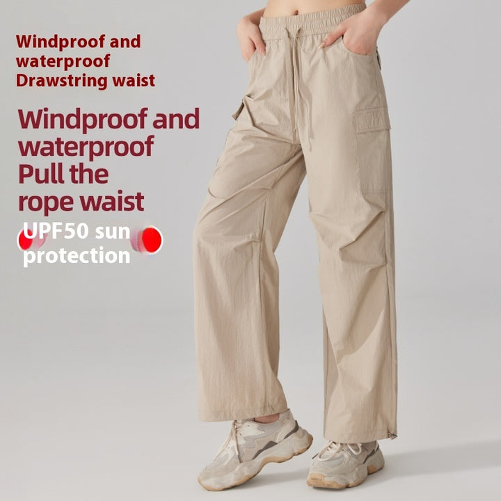 Three-proof Tactical Pants Loose Straight Sports Pants Female
