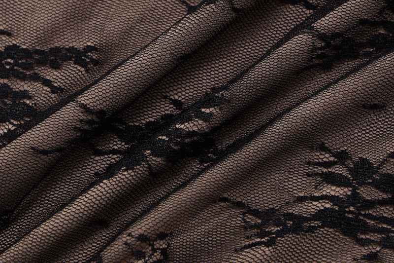 Lace Stitching Wrapped Chest Sheath Dress Suit