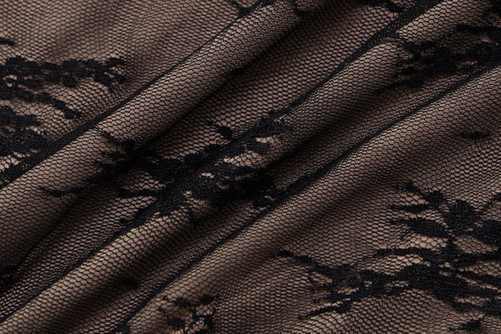 Lace Stitching Wrapped Chest Sheath Dress Suit