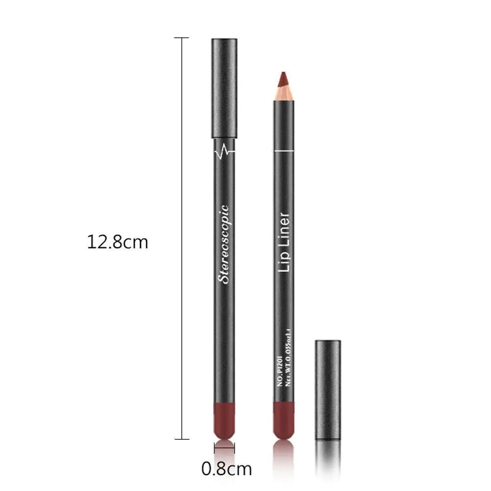 12-Piece Luxury Matte Lip Collection | Long-Lasting Waterproof Lip Liners & Pencils