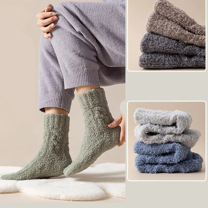 Cozy Winter Fleece Socks for Home