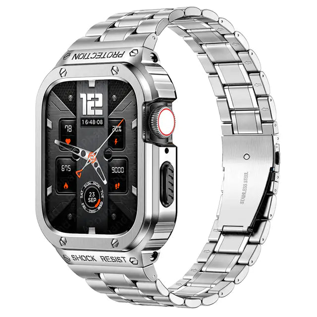 Stainless Steel Case & Strap For Apple Watch Band