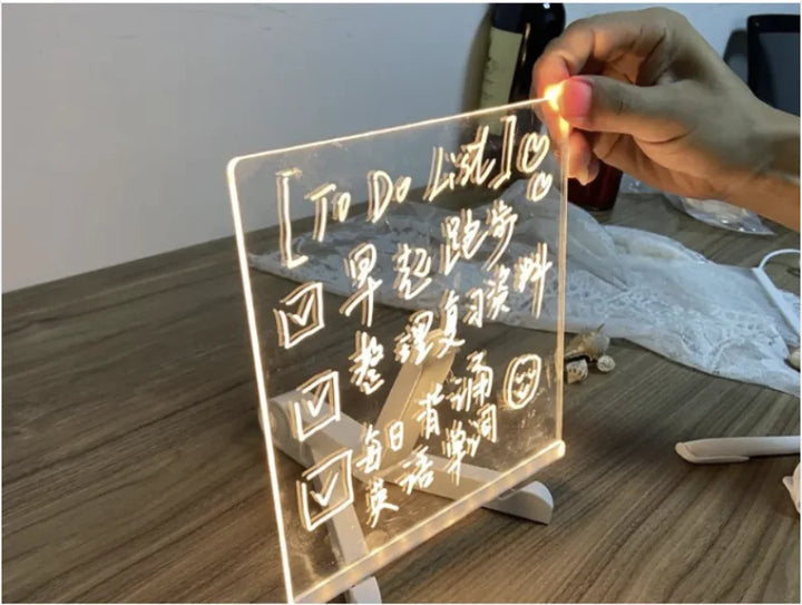 Colorful LED Desktop Message Board with DIY Handwriting