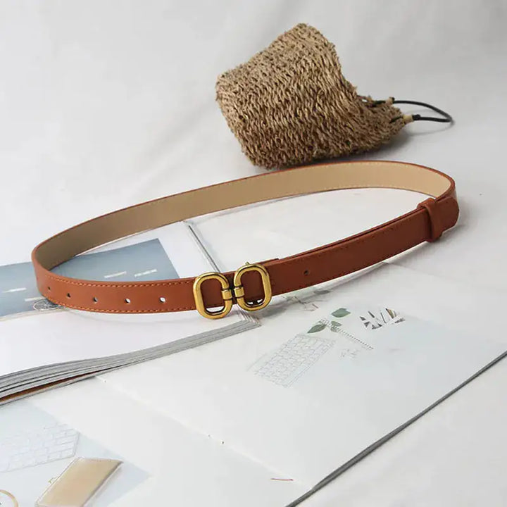 Elegant Leather Designer Belt for Women