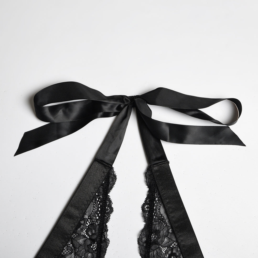 Underwear Bodysuit Lace Sling Creative Stitching With Foot Ring