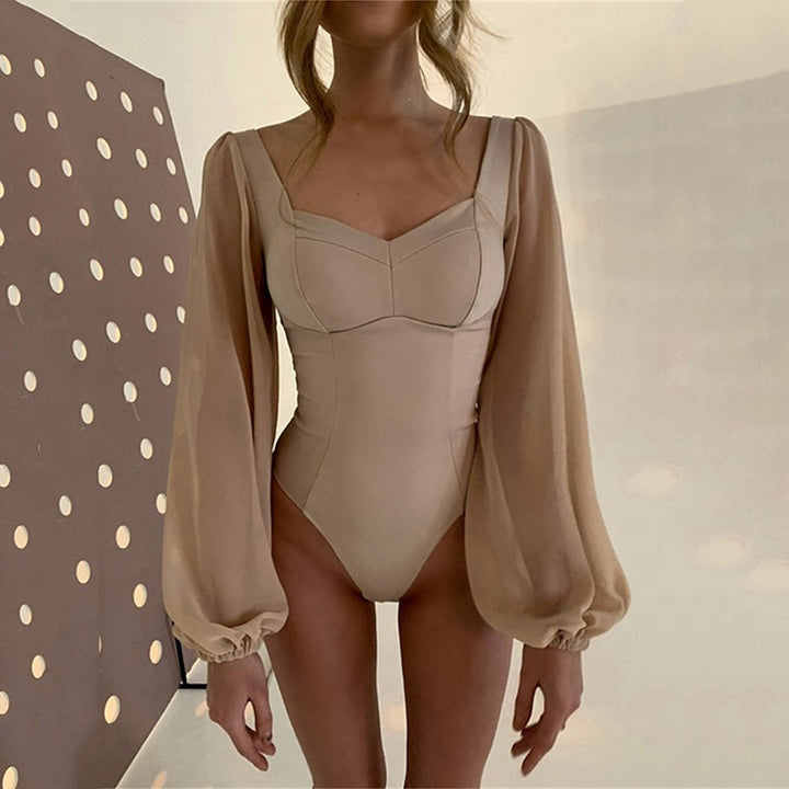 Underlay Fashion Long Sleeve One Piece