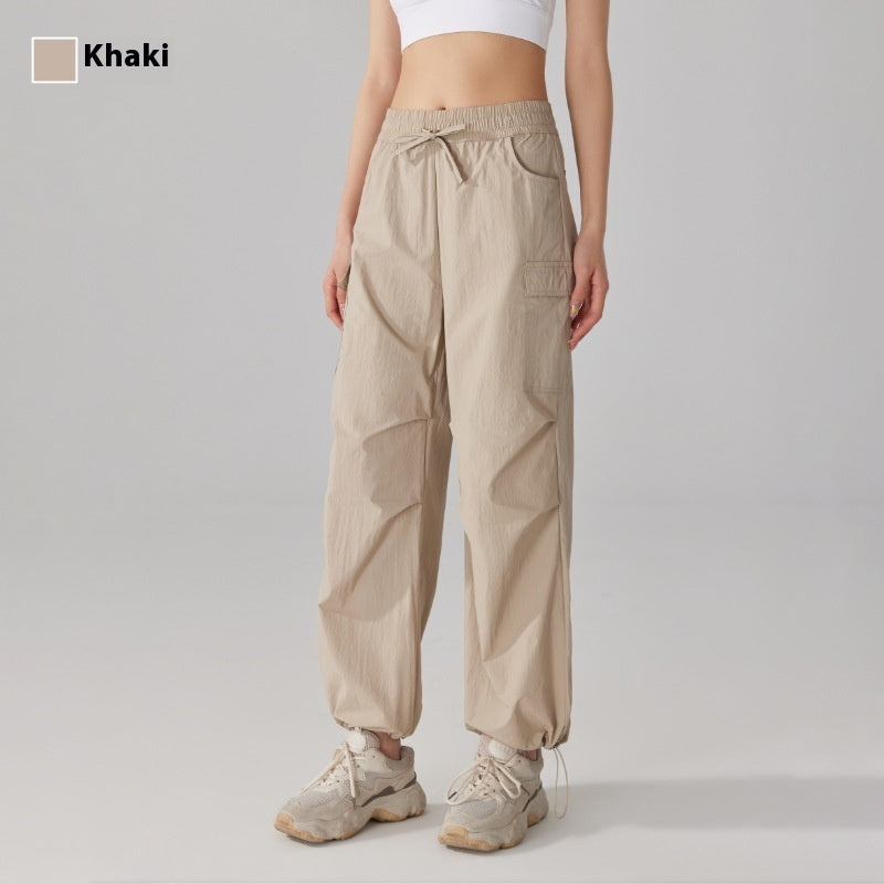Three-proof Tactical Pants Loose Straight Sports Pants Female