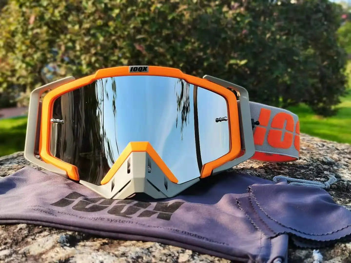 Dirt Bike Goggles, Motorcycle Goggles ATV Goggles Riding Goggles Ski Goggles Windproof Glasses Racing Goggles