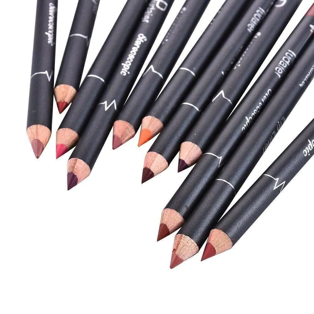 12-Piece Luxury Matte Lip Collection | Long-Lasting Waterproof Lip Liners & Pencils