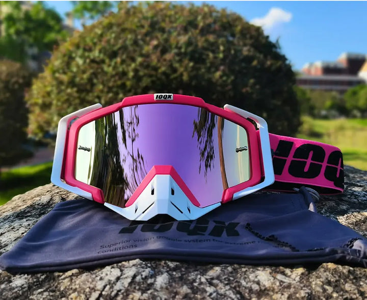 Dirt Bike Goggles, Motorcycle Goggles ATV Goggles Riding Goggles Ski Goggles Windproof Glasses Racing Goggles