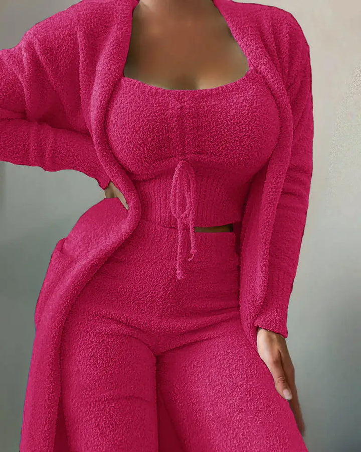 Sabrina 3-Piece Fluffy Fleece Set