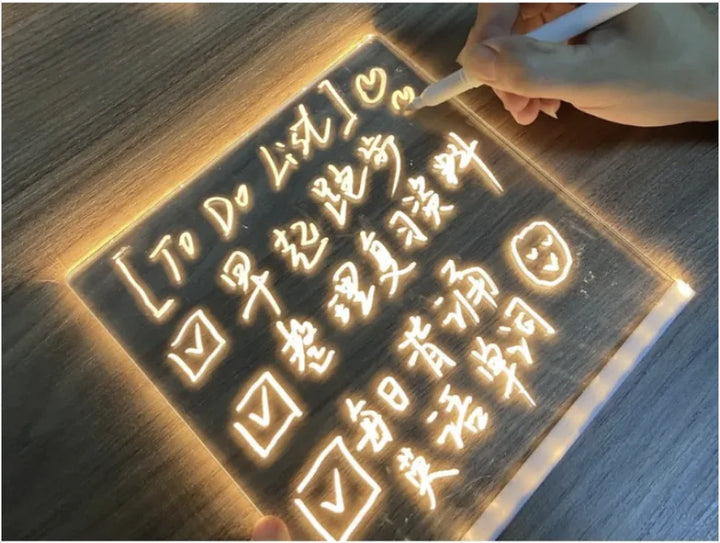 Colorful LED Desktop Message Board with DIY Handwriting