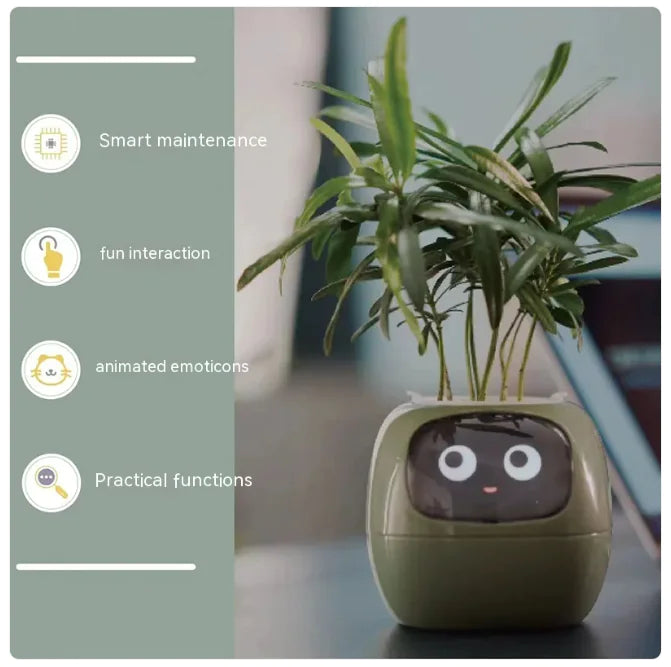 Botani Bot - AI Smart Planter inspired by the classic digital pet, Tomagotchi.